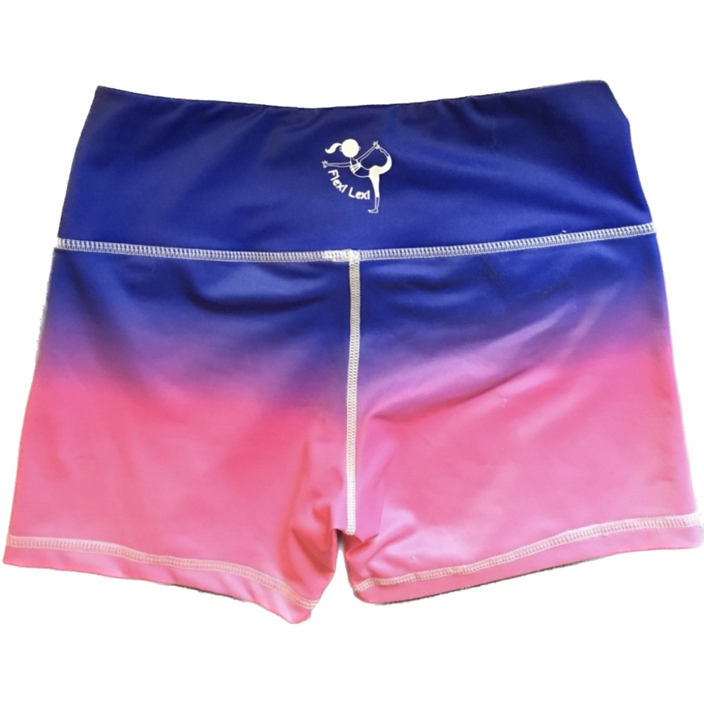 Flexi Lexi Yoga Shorts Pink Blue Ombré